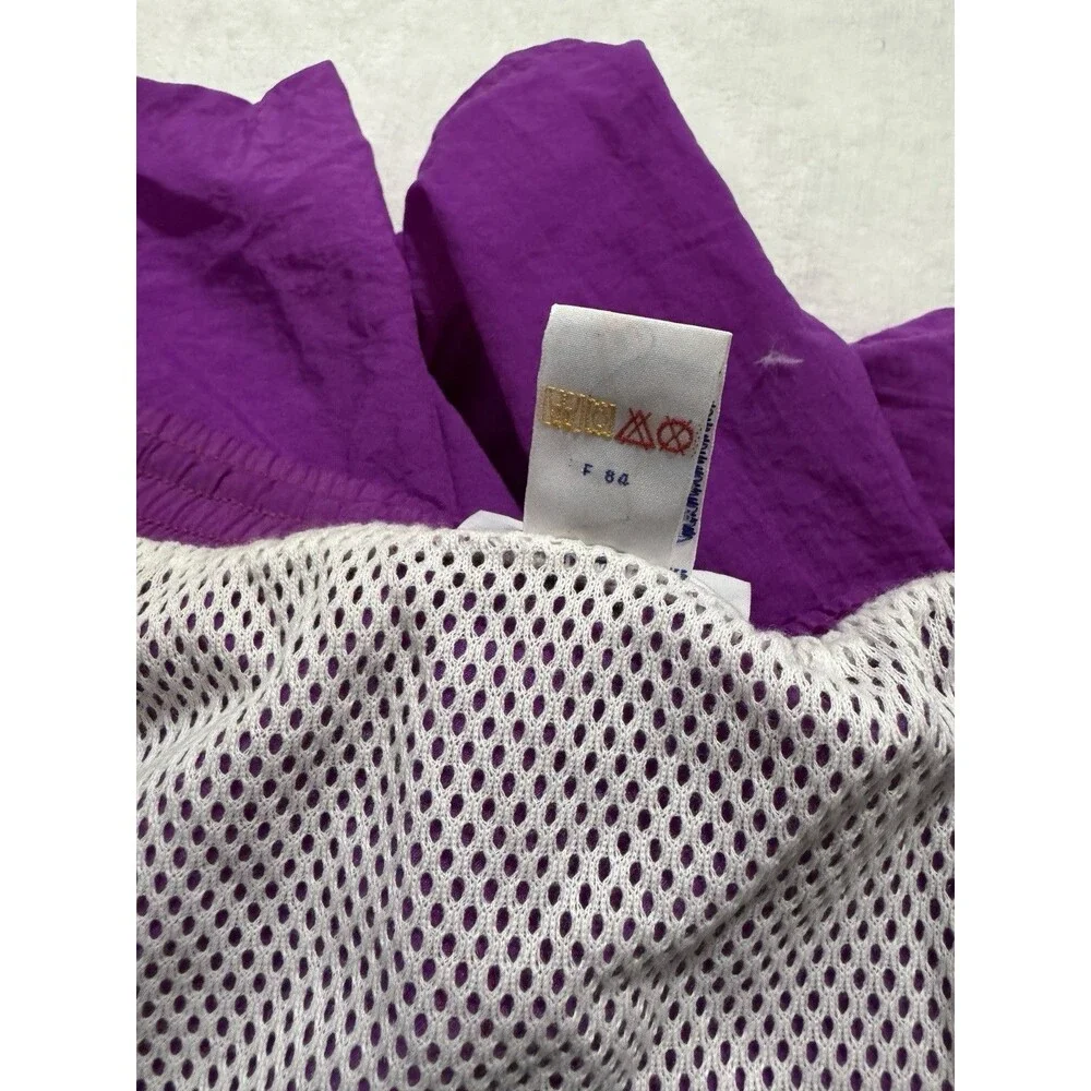 Vintage Le Coq Sportif Swim Trunks Adult XL Purple Swimsuit Shorts 1980s Logo